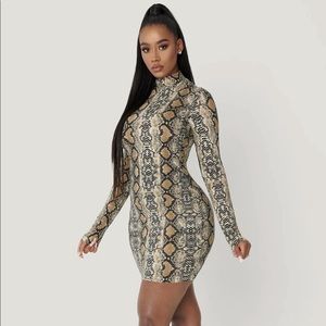 Meshki snakeskin dress